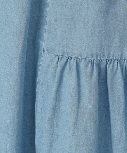 ONIGIRI（オニギリ）の「デイリーリラックス ノースリーブワンピース デニム（ワンピース・レディース・サックスブルー/ネイビー・MEDIUM/LARGE）」の20枚目の写真