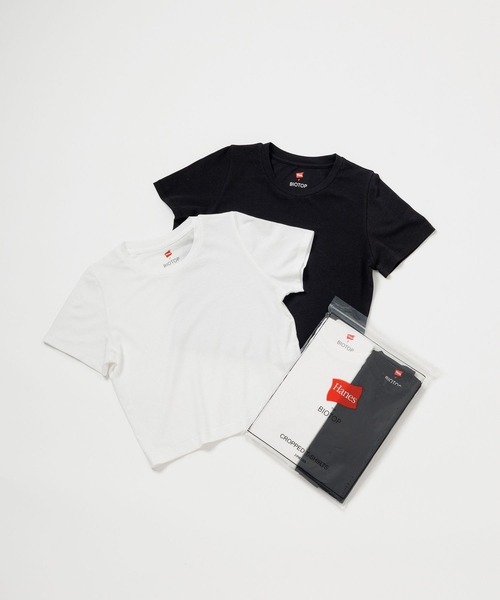 BIOTOP(ビオトープ)の「WOMEN【Hanes for BIOTOP】TRIBLEND CROPPED T-SHIRTS 2P (SOLID)(Tシャツ/カットソー・レディース・ホワイト・FREE)」の11枚目の写真