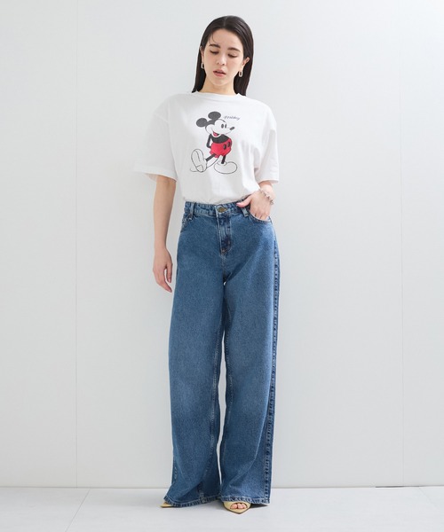 GUESS JEANS（ゲスジーンズ）の「【GUESS(ゲス)】WIDE LEG/デニム ワイドジーンズ（デニムパンツ・レディース・ブルー系その他6/ブルー系その他2/ブラック系その他2・L/S/M）」の5枚目の写真