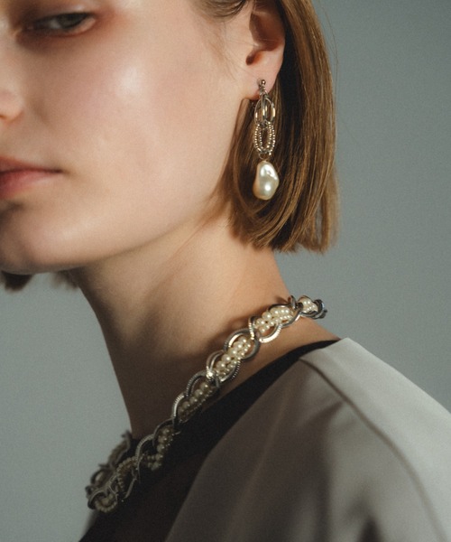 et.UNiVER（エトユニベール）の「Hoop chain earrings（イヤリング・レディース・ゴールド/シルバー・FREE）」の12枚目の写真