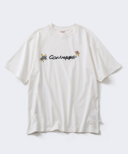CONVERSE(コンバース)の「【Tom & Jerry/トム & ジェリー】×【CONVERSE/コンバース】 コラボプリント&刺繍ロゴ オーバーサイズ 半袖Tシャツ(Tシャツ/カットソー・レディース・ホワイト系その他/ブラック系その他2/ブラック系その他/ホワイト系その他2・M/L)」の5枚目の写真
