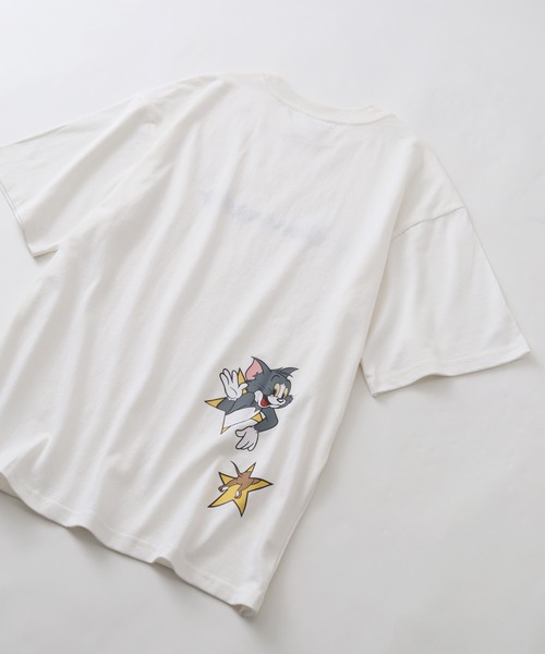 CONVERSE(コンバース)の「【Tom & Jerry/トム & ジェリー】×【CONVERSE/コンバース】 コラボプリント&刺繍ロゴ オーバーサイズ 半袖Tシャツ(Tシャツ/カットソー・レディース・ホワイト系その他/ブラック系その他2/ブラック系その他/ホワイト系その他2・M/L)」の8枚目の写真