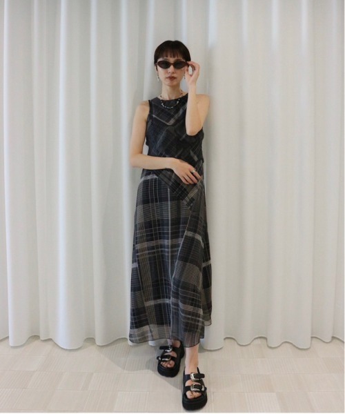 【Ameri】完売商品MEDI STRAIN CHECK DRESS MEDI STRAIN CHECK DRESS