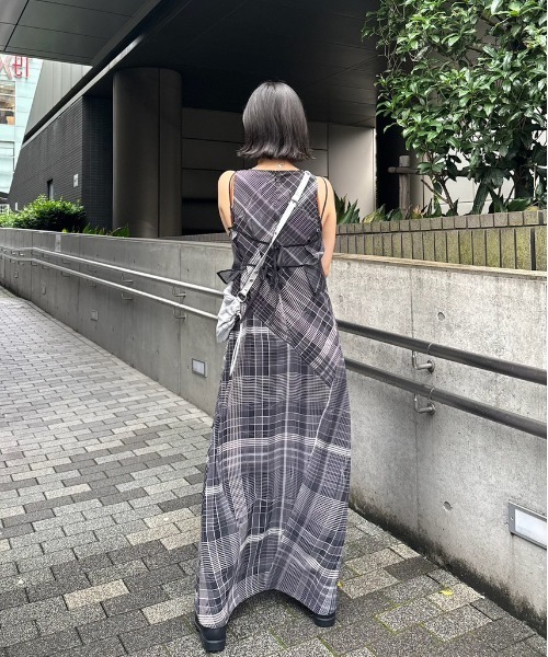 【Ameri】完売商品MEDI STRAIN CHECK DRESS MEDI STRAIN CHECK DRESS