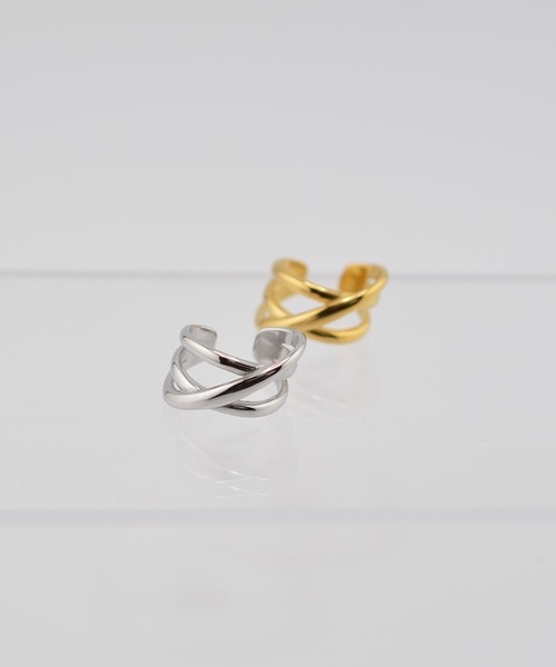 BROTHERHOOD(ブラザーフッド)の「【earyear】Crossover design peti Volume Ring(リング・レディース・ゴールド/シルバー・MEDIUM/SMALL/LARGE)」の4枚目の写真