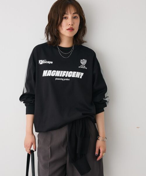 CRAFT STANDARD BOUTIQUE（クラフトスタンダードブティック）の「接触冷感/UVカット/速乾性 ハニカムメッシュゲームトップ【ユニセックス】（Tシャツ/カットソー・レディース・オフホワイト/ブラック・S/M/L）」の18枚目の写真