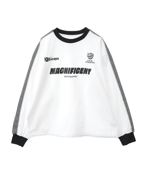 CRAFT STANDARD BOUTIQUE（クラフトスタンダードブティック）の「接触冷感/UVカット/速乾性 ハニカムメッシュゲームトップ【ユニセックス】（Tシャツ/カットソー・レディース・オフホワイト/ブラック・S/M/L）」の6枚目の写真