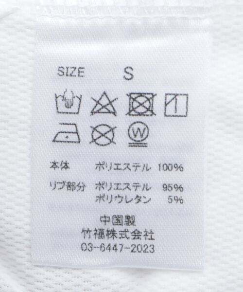 CRAFT STANDARD BOUTIQUE（クラフトスタンダードブティック）の「接触冷感/UVカット/速乾性 ハニカムメッシュゲームトップ【ユニセックス】（Tシャツ/カットソー・レディース・オフホワイト/ブラック・S/M/L）」の15枚目の写真