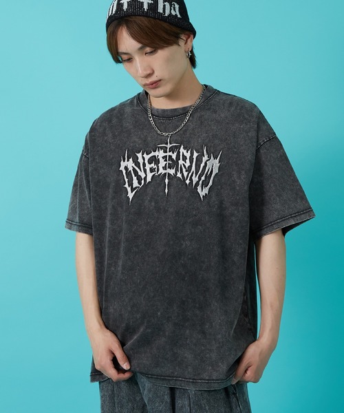 improves(インプローブス)の「天竺 ロゴ刺繍 半袖Tシャツ(Tシャツ/カットソー・メンズ・ブラウン/ピンク/ブラック・MEDIUM/LARGE)」の4枚目の写真
