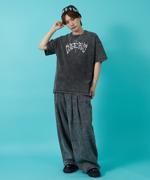improves(インプローブス)の「天竺 ロゴ刺繍 半袖Tシャツ(Tシャツ/カットソー・メンズ・ブラウン/ピンク/ブラック・MEDIUM/LARGE)」の7枚目の写真