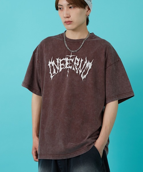 improves(インプローブス)の「天竺 ロゴ刺繍 半袖Tシャツ(Tシャツ/カットソー・メンズ・ブラウン/ピンク/ブラック・MEDIUM/LARGE)」の8枚目の写真
