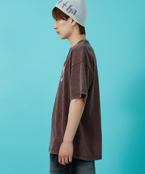 improves(インプローブス)の「天竺 ロゴ刺繍 半袖Tシャツ(Tシャツ/カットソー・メンズ・ブラウン/ピンク/ブラック・MEDIUM/LARGE)」の9枚目の写真