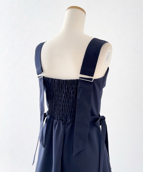 DearMyLoveRose（ディアマイラブローズ）の「トレンチ風ジャンスカワンピース【大きいサイズ有り】（ジャンパースカート・レディース・ベージュ/ネイビー/ブルー/ベビーピンク・SMALL/MEDIUM/LARGE/LL/3L）」の20枚目の写真