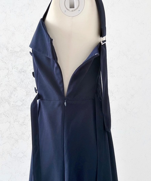 DearMyLoveRose（ディアマイラブローズ）の「トレンチ風ジャンスカワンピース【大きいサイズ有り】（ジャンパースカート・レディース・ベージュ/ネイビー/ブルー/ベビーピンク・SMALL/MEDIUM/LARGE/LL/3L）」の22枚目の写真