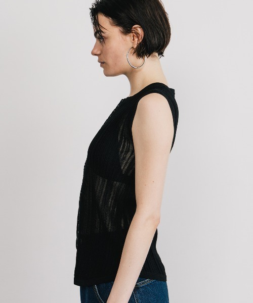 tシャツ EURO HOOK SHEER RIB TOP/ユーロホックシアーリブトップ レディース EURO HOOK SHEER RIB TOP/ユーロホックシアーリブトップ（T