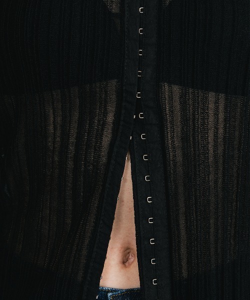 EURO HOOK SHEER RIB TOP/ユーロホックシアーリブトップ（T