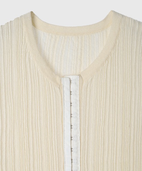 EURO HOOK SHEER RIB TOP/ユーロホックシアーリブトップ（T