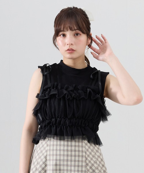 favclo チュールデザインビスチェ　loin nuit mideal favclo チュールデザインビスチェ loin nuit mideal - メルカリ