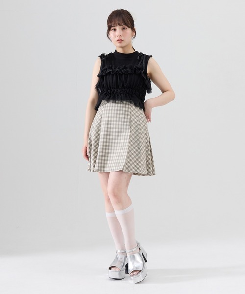 tシャツ チュールビスチェｘノースリカットソー レディース チュールビスチェxノースリカットソー（Tシャツ/カットソー