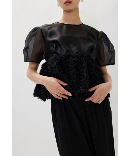 niana(ニアナ)の「スウェルペプラムセットアップパンツドレス 2点セット オールインワン シアーブラウス 結婚式 二次会 同窓会 成人式 お呼ばれ パーティードレス オケージョンドレス(パンツドレス・レディース・ミント/ベージュ×ブラック/ブラック/グレー・S/L/M)」の17枚目の写真