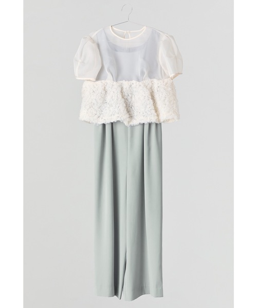 nianaスウェルペプラムセットアップパンツドレス 2点セット niana パンツドレス スウェルペプラムセットアップパンツドレス