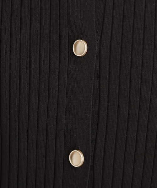 THE SHOP TK (ザ ショップ ティーケー )の「リブニットポロシャツ【洗濯機OK】(ニット/セーター・レディース・ブラック/グリーン系/アイボリー・12/13)」の13枚目の写真