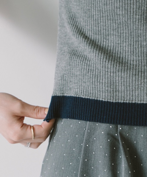 DRWCYS(ドロシーズ)の「レイヤードライクリブトップス(ニット/セーター・レディース・アイボリー/グレー・FREE)」の21枚目の写真