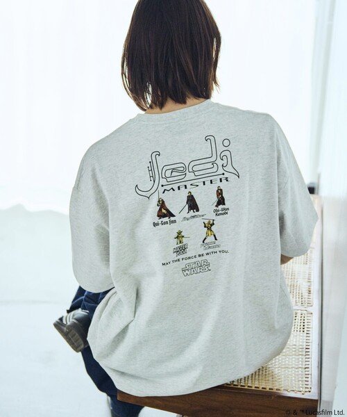 FREAK'S STORE(フリークスストア)の「限定展開 STARWARS/スター・ウォーズ 別注 ビッグシルエット バックプリントTシャツ / Jedi(Tシャツ/カットソー・メンズ・アッシュグレー/ブラック/ホワイト・LARGE/MEDIUM/SMALL)」の3枚目の写真