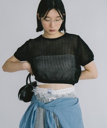 duei（デュイ）の「メッシュクロップドトップス / サマーニット（ニット/セーター）」