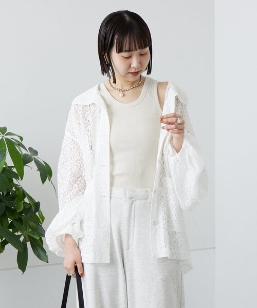 mystic（ミスティック）の「レースカバーオール（カバーオール・レディース・オレンジ/オフホワイト・FREE）」の6枚目の写真