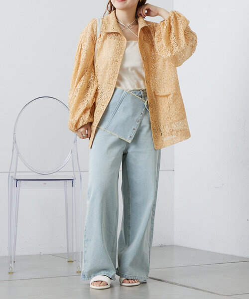 mystic（ミスティック）の「レースカバーオール（カバーオール・レディース・オレンジ/オフホワイト・FREE）」の18枚目の写真