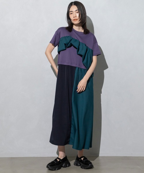 MARECHAL TERRE(マルシャルテル)の「ジョイントフリルワンピース(ワンピース・レディース・ブラック/ダークパープル/カーキ/ネイビー・MEDIUM)」の9枚目の写真