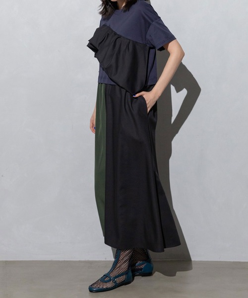 MARECHAL TERRE(マルシャルテル)の「ジョイントフリルワンピース(ワンピース・レディース・ブラック/ダークパープル/カーキ/ネイビー・MEDIUM)」の10枚目の写真