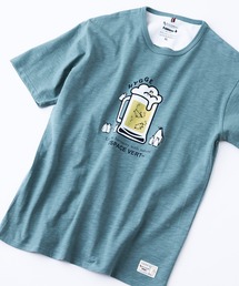【Blue Standard/ブルースタンダード】スラブコットン アニマルプリント Tシャツ