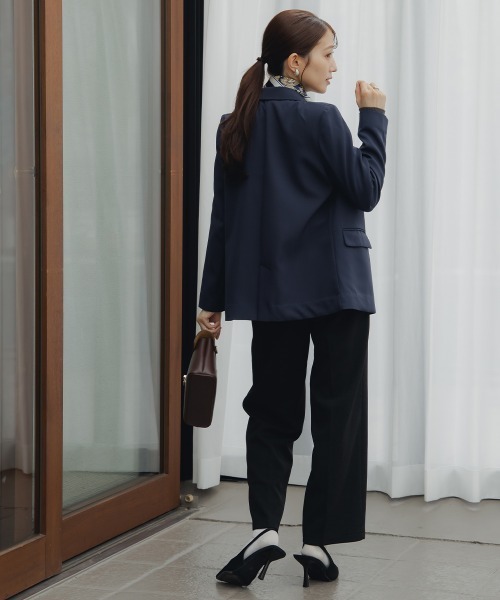 Petitjo（プッチージョ）の「小さいサイズ　ダブルテーラードジャケット　低身長さん・小柄女性（テーラードジャケット・レディース・ライトベージュ/ネイビー・PSS/PS/PM/PL）」の14枚目の写真