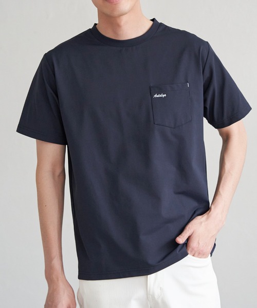 ikka（イッカ）の「速乾COOLポケットプリントTシャツ（Tシャツ/カットソー・メンズ・ホワイト/ライム/ピンク/ネイビー/ブラック/グレー・M/L/XL/S）」の5枚目の写真