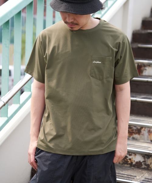 ikka（イッカ）の「速乾COOLポケットプリントTシャツ（Tシャツ/カットソー・メンズ・ホワイト/ライム/ピンク/ネイビー/ブラック/グレー・M/L/XL/S）」の4枚目の写真