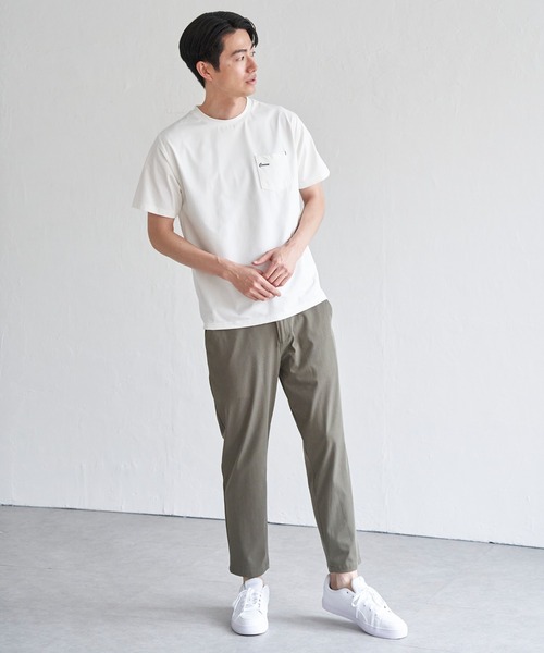 ikka（イッカ）の「速乾COOLポケットプリントTシャツ（Tシャツ/カットソー・メンズ・ホワイト/ライム/ピンク/ネイビー/ブラック/グレー・M/L/XL/S）」の17枚目の写真