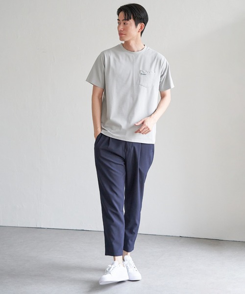 ikka（イッカ）の「速乾COOLポケットプリントTシャツ（Tシャツ/カットソー・メンズ・ホワイト/ライム/ピンク/ネイビー/ブラック/グレー・M/L/XL/S）」の22枚目の写真