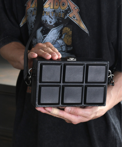 セール】【neos】合成皮革 ミニ トランク型 ショルダー バッグ