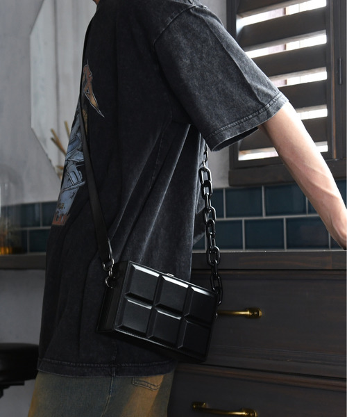 セール】【neos】合成皮革 ミニ トランク型 ショルダー バッグ