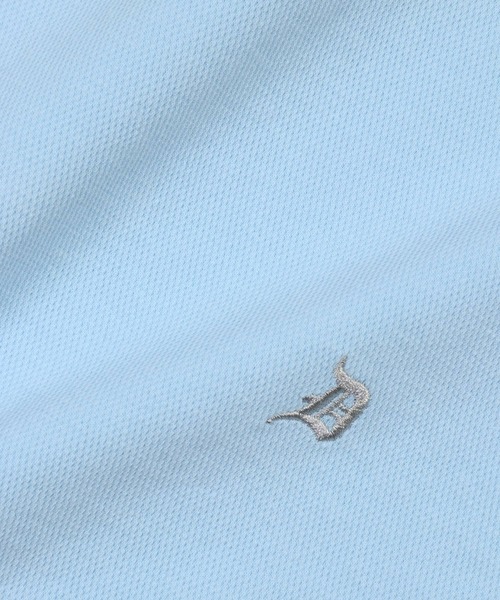 The DUFFER of ST.GEORGE（ザダファーオブセントジョージ）の「COOLFIBER PLATING SHIRT TYPE POLO：速乾・防シワ COOLFIBER 台衿付 ビジカジ 綺麗目 シャツタイプ ポロシャツ（ポロシャツ・メンズ・ホワイト/ブラック/ネイビー/ブルー・SMALL/LARGE/X-LARGE/MEDIUM）」の7枚目の写真