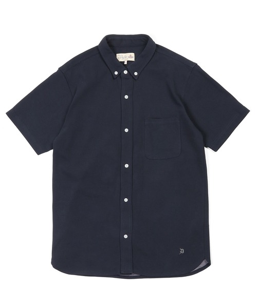 The DUFFER of ST.GEORGE（ザダファーオブセントジョージ）の「COOLFIBER PLATING SHIRT TYPE POLO：速乾・防シワ COOLFIBER 台衿付 ビジカジ 綺麗目 シャツタイプ ポロシャツ（ポロシャツ・メンズ・ホワイト/ブラック/ネイビー/ブルー・SMALL/LARGE/X-LARGE/MEDIUM）」の15枚目の写真