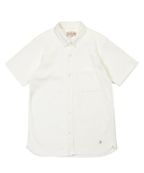 The DUFFER of ST.GEORGE（ザダファーオブセントジョージ）の「COOLFIBER PLATING SHIRT TYPE POLO：速乾・防シワ COOLFIBER 台衿付 ビジカジ 綺麗目 シャツタイプ ポロシャツ（ポロシャツ・メンズ・ホワイト/ブラック/ネイビー/ブルー・SMALL/LARGE/X-LARGE/MEDIUM）」の17枚目の写真