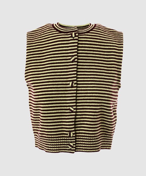 TAN(タン)の「CASHMERE STRIPED KNIT VEST WITH LONG SCARF(ベスト・レディース・その他・FREE)」の3枚目の写真