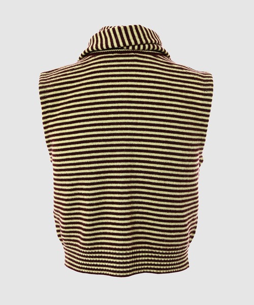 TAN(タン)の「CASHMERE STRIPED KNIT VEST WITH LONG SCARF(ベスト・レディース・その他・FREE)」の2枚目の写真