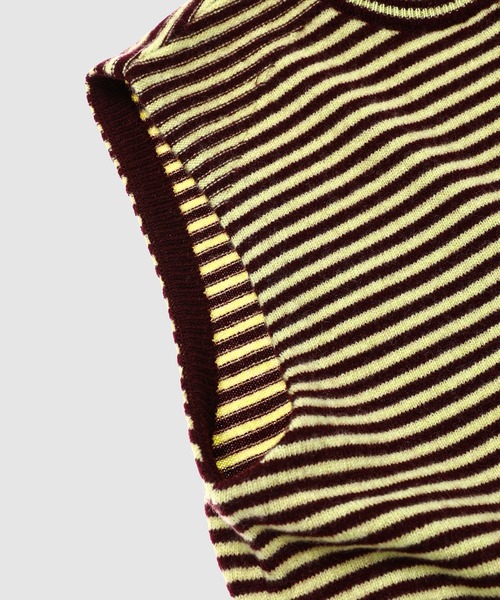 TAN(タン)の「CASHMERE STRIPED KNIT VEST WITH LONG SCARF(ベスト・レディース・その他・FREE)」の4枚目の写真