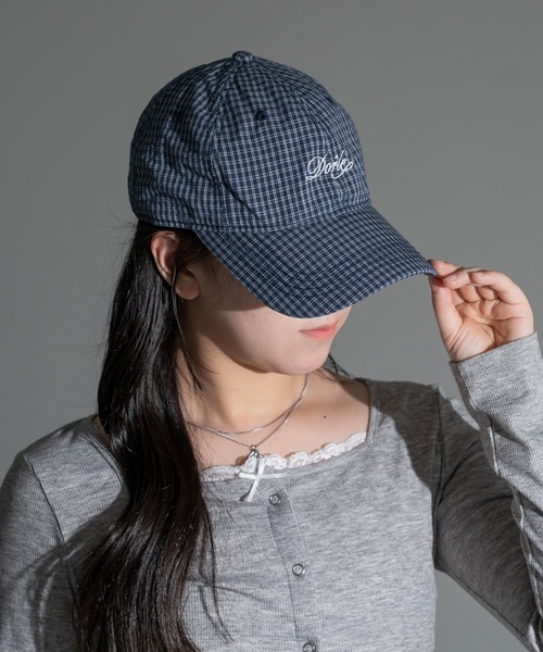 apres jour mignon（アプレジュールミニョン）の「【apresjour mignon×ARIAZ】チェック柄キャップ（キャップ・レディース・カーキ/ネイビー・ONESIZE）」の7枚目の写真