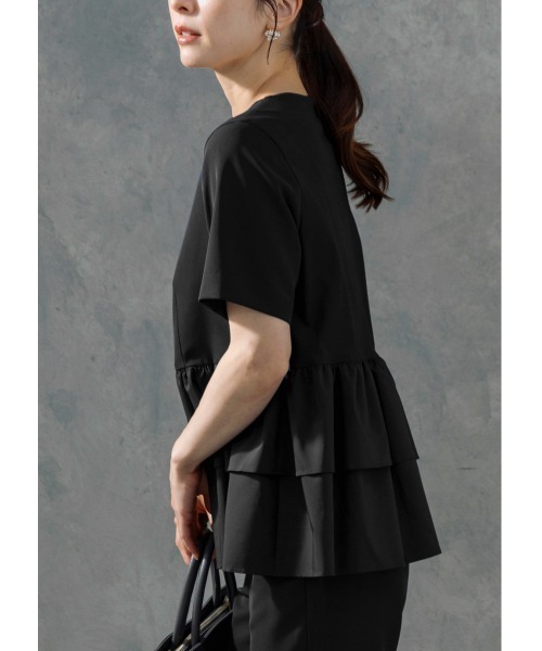 Sono(ソーノ)の「【SONO/ソーノ】【SONO NAVY/ソーノネイビー】ユーティリティティアードプルオーバー(シャツ/ブラウス・レディース・ブラック/ホワイト/ネイビー・1/2)」の3枚目の写真