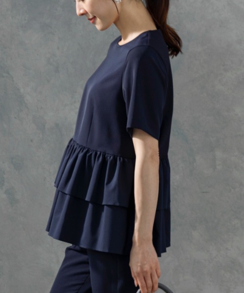 Sono(ソーノ)の「【SONO/ソーノ】【SONO NAVY/ソーノネイビー】ユーティリティティアードプルオーバー(シャツ/ブラウス・レディース・ブラック/ホワイト/ネイビー・1/2)」の21枚目の写真